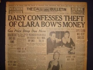2502110WQ CLARA BOW TRIAL DAISY DEVOE CONFESSES 1931 OLD NEWSPAPER