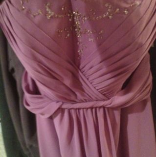 Davids Bridal Wisteria Colored Wedding Bridesmaid Gown Dress Beaded