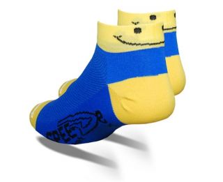 DeFeet Socks Smiley Blue Yellow SpeeDe 1P