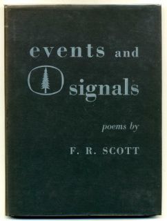 SCOTT. Events and Signals 1954 Ryerson Press Presentation Copy HW