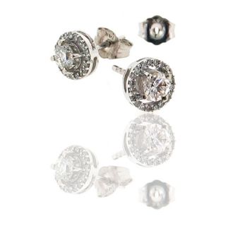 20ct Round Solitaire w Accents Diamond Stud Earrings