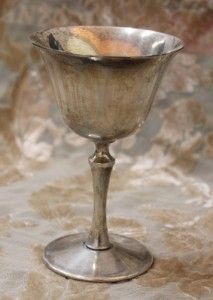 small silver goblet made in italy delberti