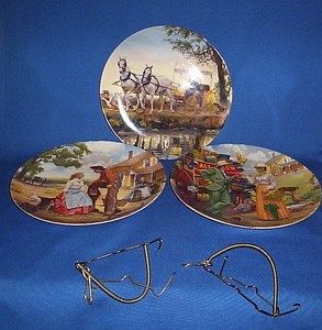 Knowles Set of 3 1980’s Oklahoma Musical Collector Plates Art Mort