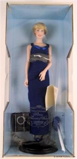 Princess Diana Porcelain Doll Franklin Mint Blue Gown