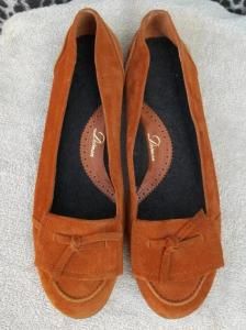 Delman Suede Loafers Flats Mocs Shoes Whisper 11 Bergdorf Goodman $250