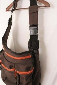 AWESOME DIAPER DUDE Messenger Bag Brown Canvas Lots of Pockets