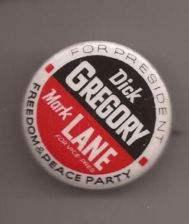 Dick Gregory Mark Lane for President Freedom Peace Party 1968 1 25