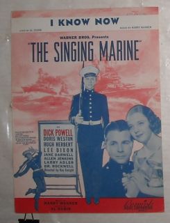 1937 The Singing Marine Soundtrack Sheet Music Powell