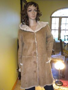 Pas de Deux Faux Leather Fleece Lined Sherpa Jacket Cute Size Womens L