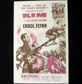 Kim 1962 re Release Poster Errol Flynn Dean Stockwell