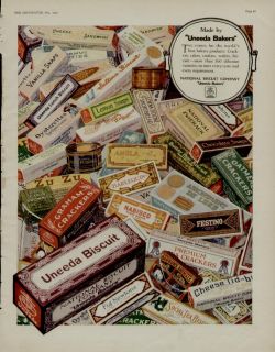 1924 Uneeda Bakers Ad Wonderful Product Scene National Biscuit Company