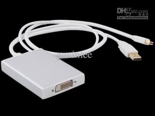Active Mini DisplayPort DP &USB to Dual Link DVI Adapter NEW