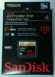  128GB SanDisk Extreme Pro CompactFlash Card