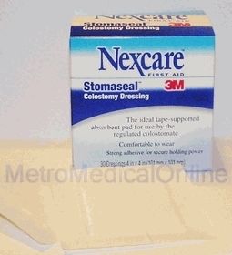 Nexcare Stomaseal Colostomy Dressing 4 x 4 Box of 30