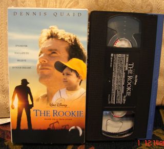 Disney The Rookie Video VHS Baseball Dennis Quaid $3 SHIP 1 $5 Ships