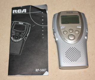 RCA RP 5007 Digital Voice Recorder with Instruction Manual