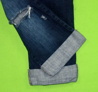 Decree sz 1 Stretch Womens Juniors Blue Jeans Denim Pants Capris EJ81