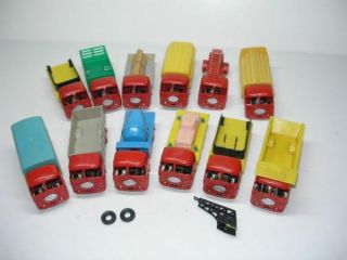  Edco Plastic Dime Store Toy Friction Trucks Set in Original Box