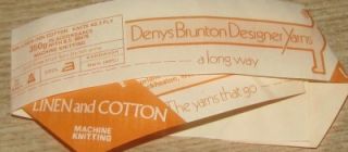 Lot 3 Denys Brunton Designer Yarns Machine Knitting Cones 50% LINEN 50
