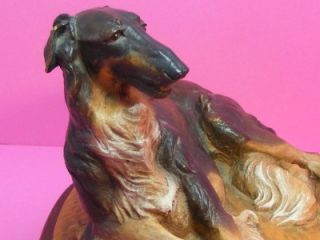  Vintage Anri Wood Carving Borzoi Wolfhound Helmut Diller Dog