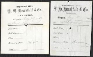 hershfield co bankers virginia montana deposit slips