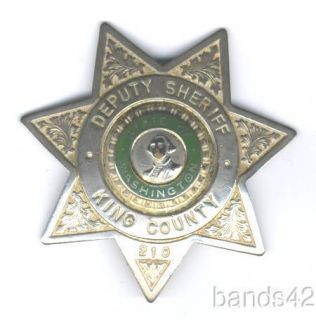 DEPUTY SHERIFF BADGE KING COUNTY WASHINGTON STATE