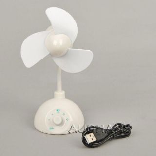 Mini 3 Leaf USB Mute Quiet Desk Cooler Cooling Fan for PC Laptop