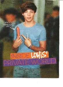 One Direction Louis Tomlinson Full Page Pinup Clipping