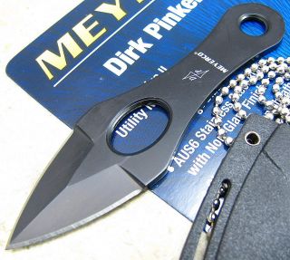 Meyerco Thumb Drive II Dirk Pinkerton Fixed Double Edge Blade Neck