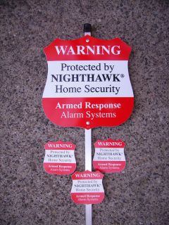 Home Security Alarm Brinks Design Yard Sign w 3 ADTL Window Decals