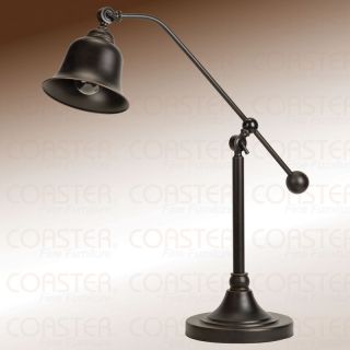 Modern Bell Table Desk Lamp Bronze Finish with Adjustable Arm
