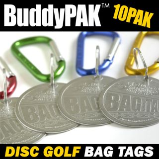New 10 Buddy Pak Bag Tags for Disc Golf Tournament Tag Pack 10PAK Fast