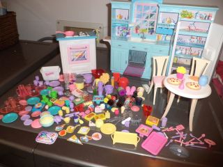  of Barbie Kitchen Fridge Table Chairs Oven Dishwasher Sink Accessories
