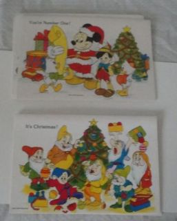 VINTAGE DISNEY CHRISTMAS CARDS UNUSED IN BOX 14 CARDS & ENVELOPES
