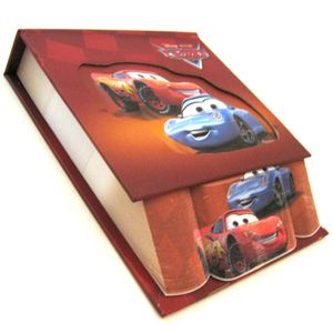 Disney Cars notepad featuring Lightning McQueen and Sally. This is a