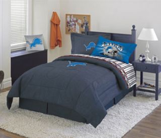 New Detroit Lions Football Queen Bedding Bed Sheets Set