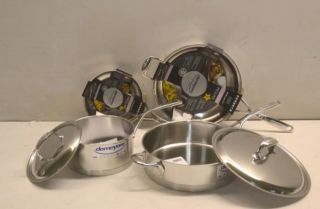 Demeyere 6pc Atlantis Proline Collection Cookware Set Silver