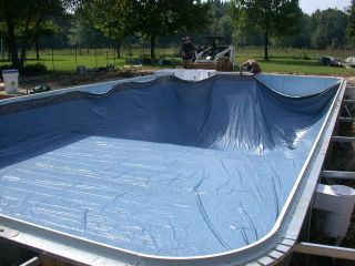 install swimming pool liner the use of a shop vac cleaner will help