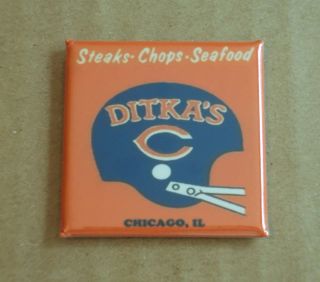 Mike Ditka Restaurant FRIDGE MAGNET matchbook Chicago Bears vintage