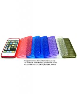 Purple Diamond Clear Soft Silicone Rubber Snap Cover Case for iPhone 5