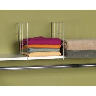 Household Essentials White Set of Two Shelf Dividers