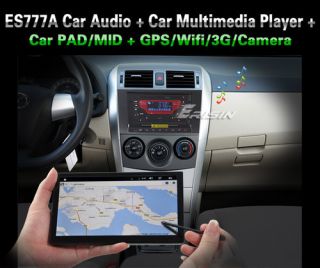  Car DVD Player 3G WiFi Tablet Pad USB SD Bluetooth DIVX Avi GPS