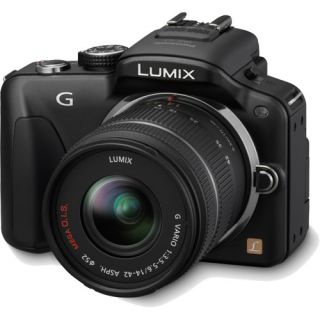 Panasonic Lumix DMC G3KK RB 16 7 MP Digital SLR Camera Black w 14 42mm