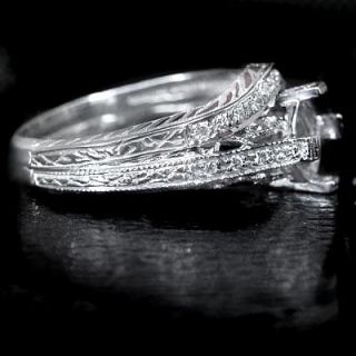 Vintage Antique Diamond Semi Mount Setting Engage Ring