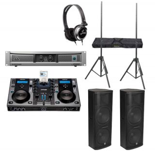 Cortex DMIX 300 Pro DJ iPod Music Mixer 2 GVX 215 Speakers VLP1500 Amp