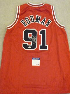 DENNIS RODMAN SIGNED AUTO CHICAGO BULLS JERSEY AAA AUTOGRAPHED