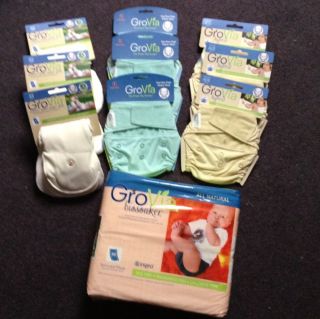   All In One Cloth Diapers Diapering Baby Kit Blue Ice Cream 6 NEW NIP