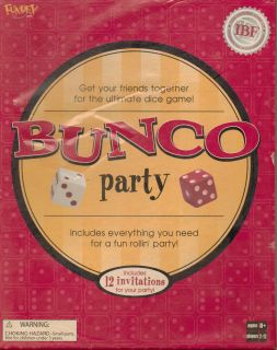 Fundex Bunco Party Dice Game with 12 Invitations Free Domestic