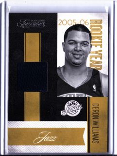 10 11 TIMELESS TREASURES DERON WILLIAMS 05 06 ROOKIE OF THE YEAR RELIC