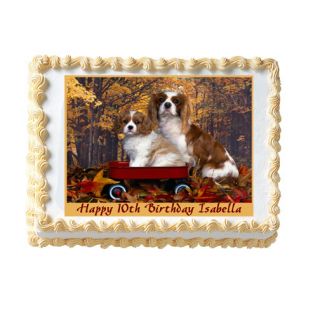KING CHARLES SPANIEL Edible Party Cake Image Topper